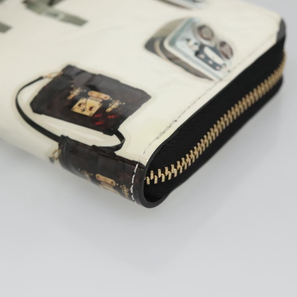 LOUIS VUITTON Vernis Sticker Print Nicola Geschier White M50372 Auth 141690V