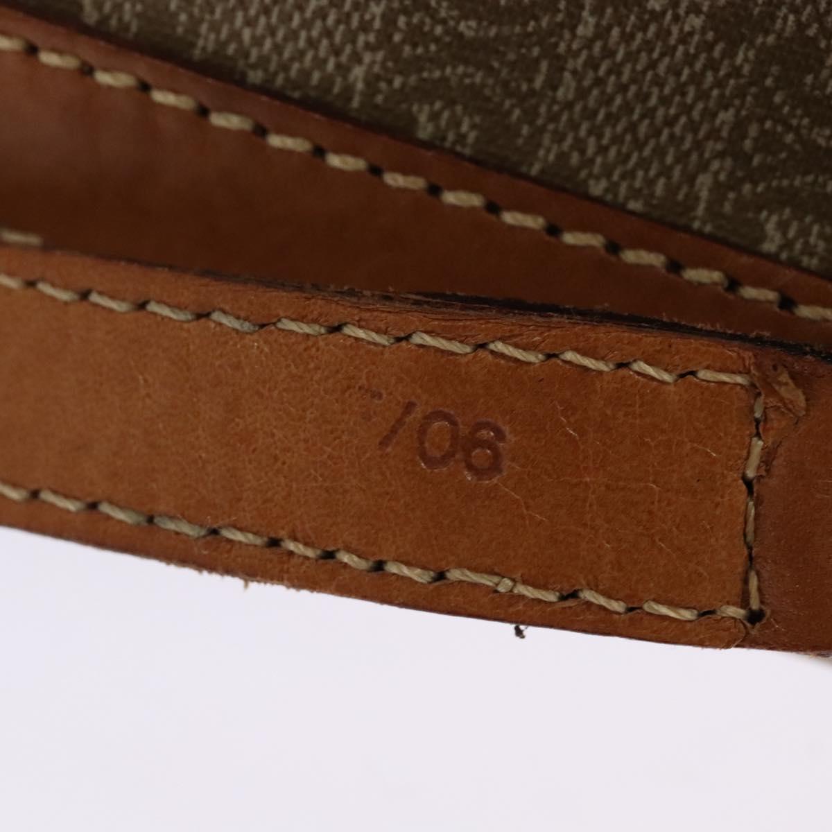 CELINE Macadam Canvas Shoulder Bag PVC Beige Gold Auth 141702