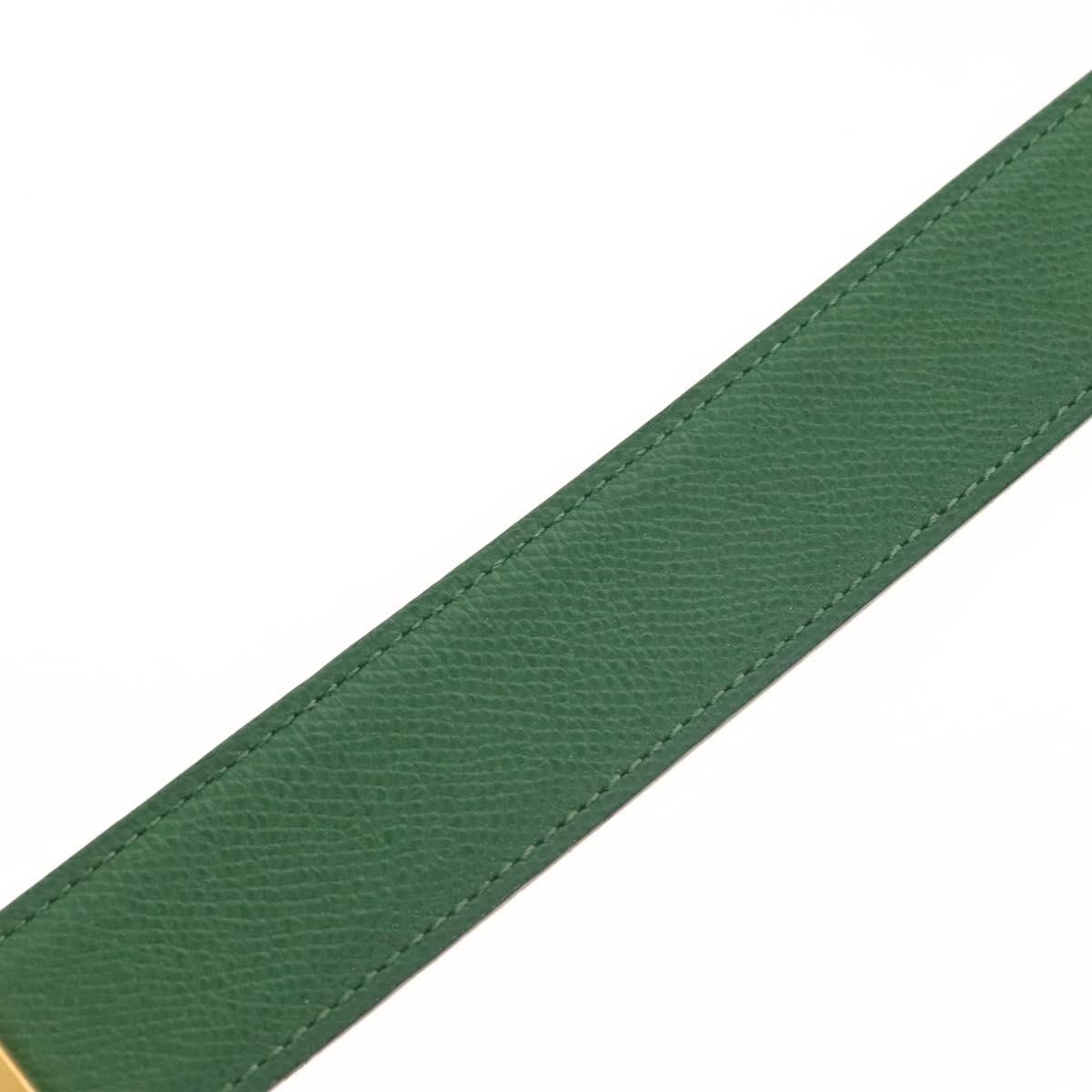 HERMES Constance H Belt Leather 33.5"" Green Auth 141710V