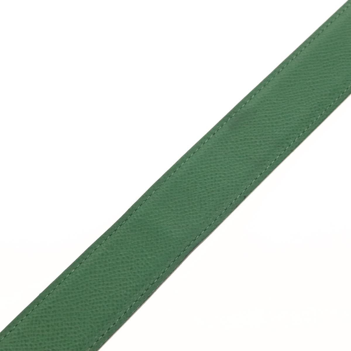 HERMES Constance H Belt Leather 33.5"" Green Auth 141710V