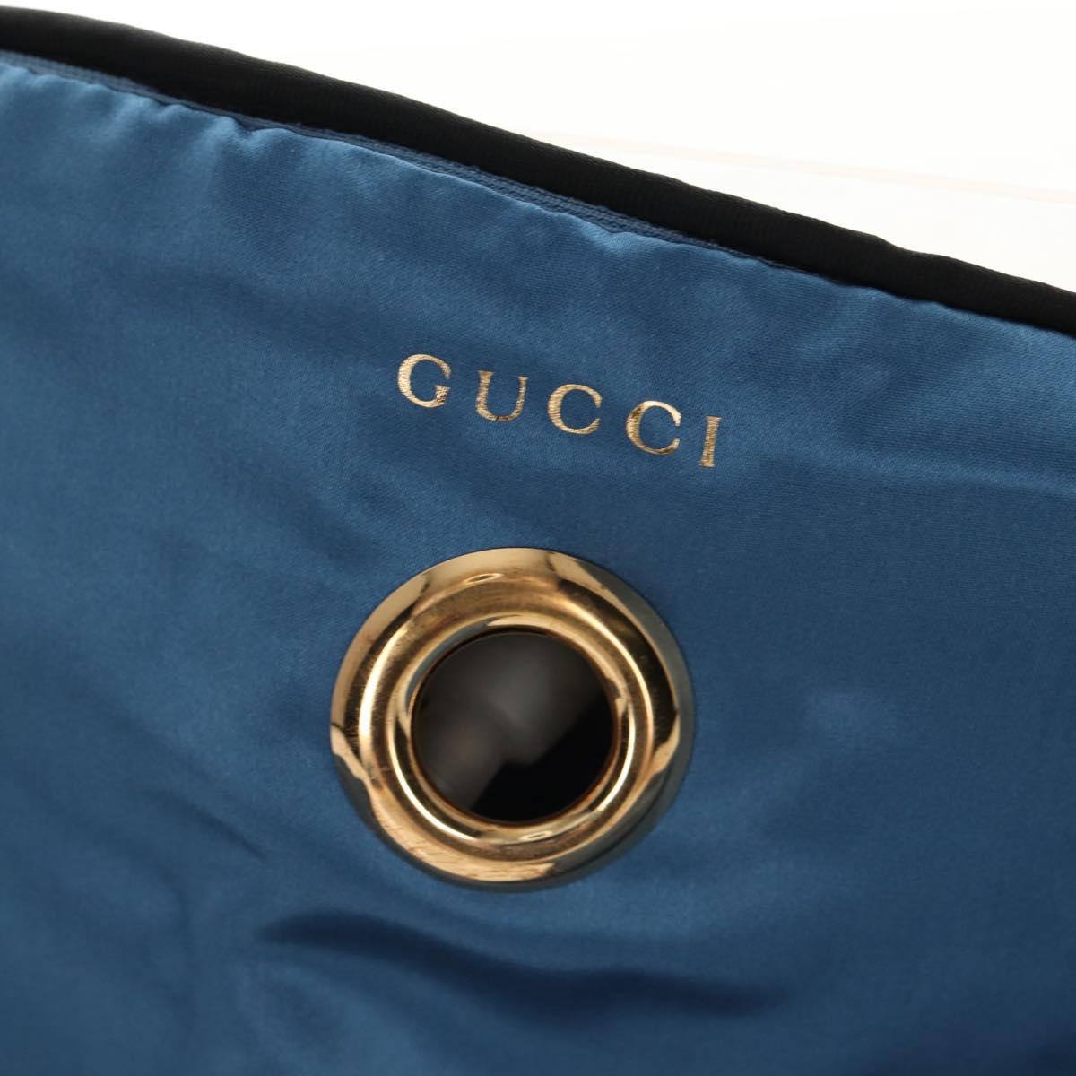 GUCCI Travel Set Travel Case Silk Orange Blue Auth 141722M