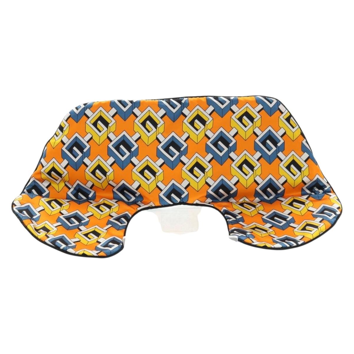 GUCCI Travel Set Travel Case Silk Orange Blue Auth 141722M