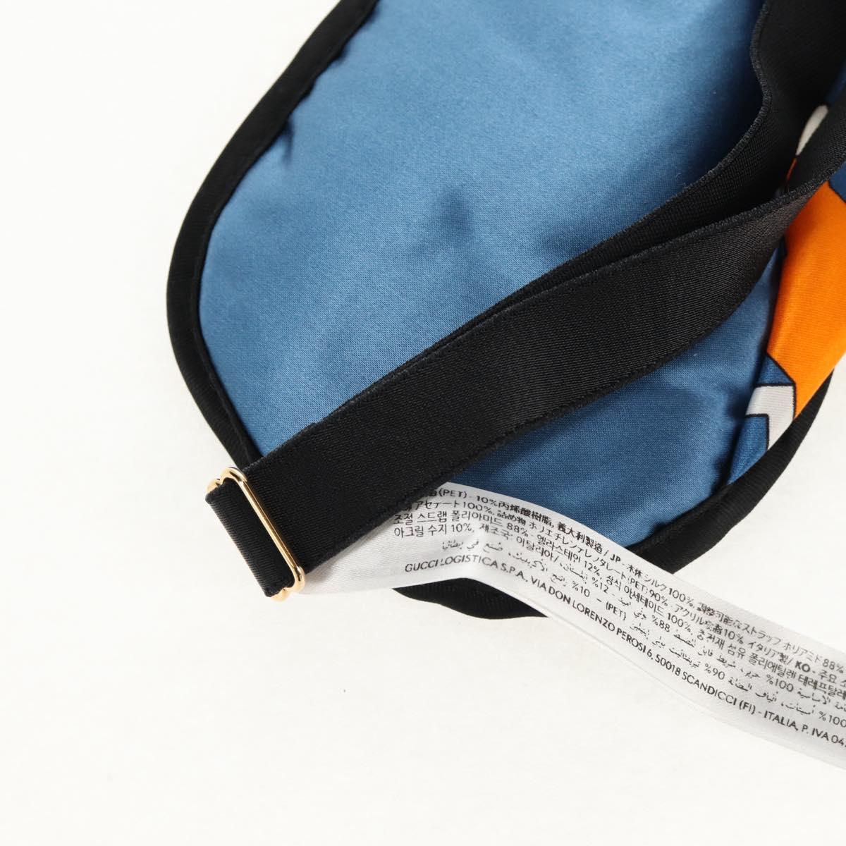 GUCCI Travel Set Travel Case Silk Orange Blue Auth 141722M