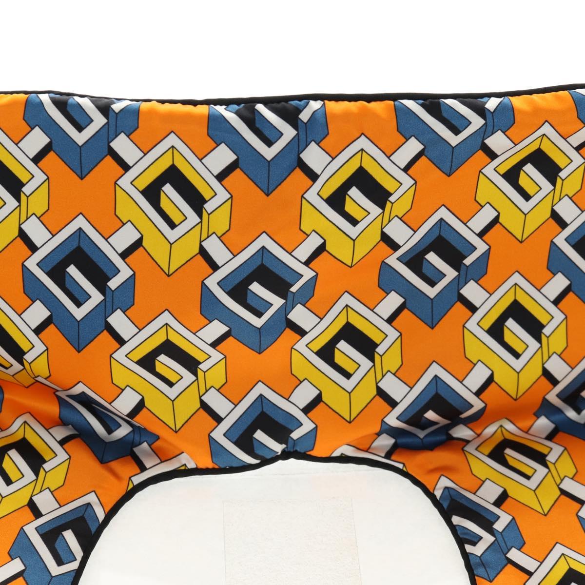 GUCCI Travel Set Travel Case Silk Orange Blue Auth 141722M