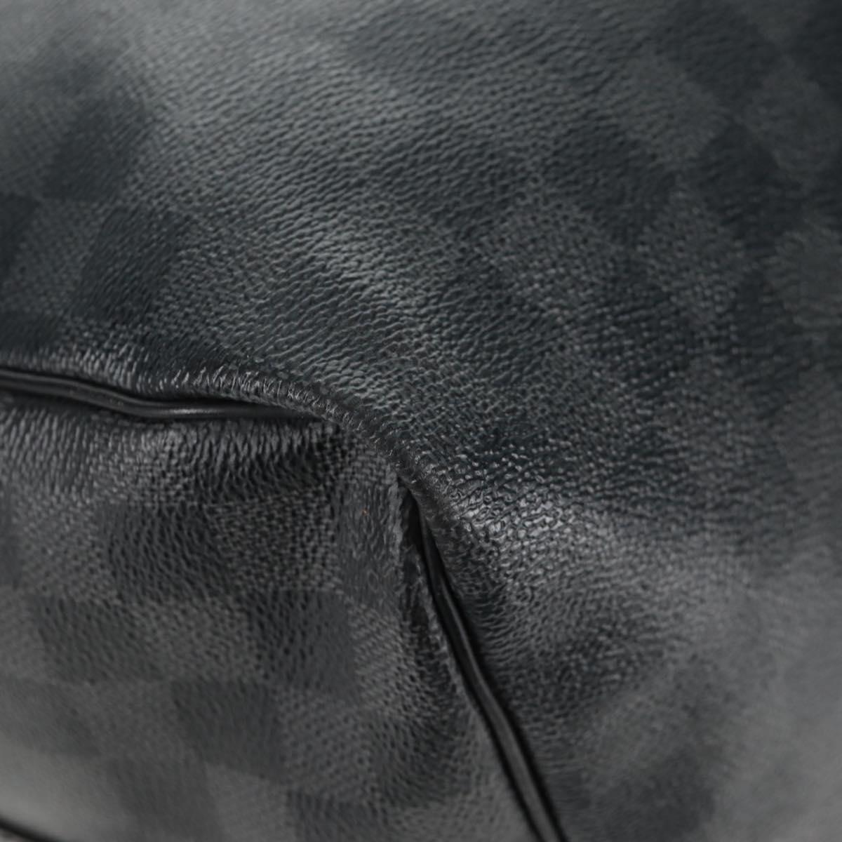 LOUIS VUITTON Damier Graphite Keepall Bandouliere 45 Bag N41057 LV Auth 141724V