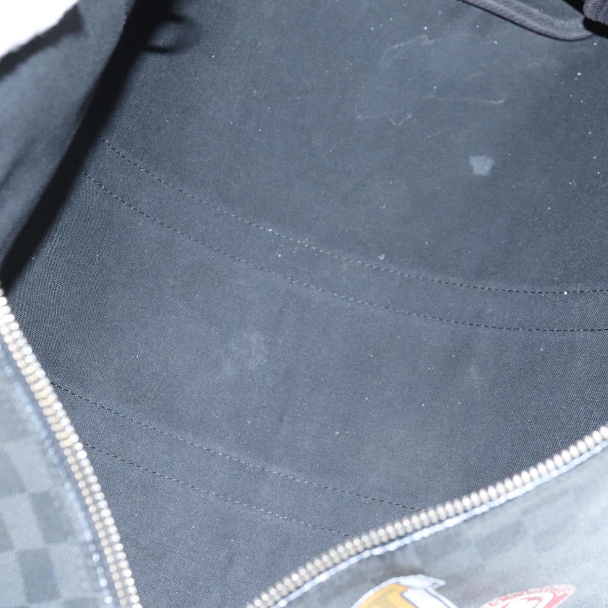 LOUIS VUITTON Damier Graphite Keepall Bandouliere 45 Bag N41057 LV Auth 141724V