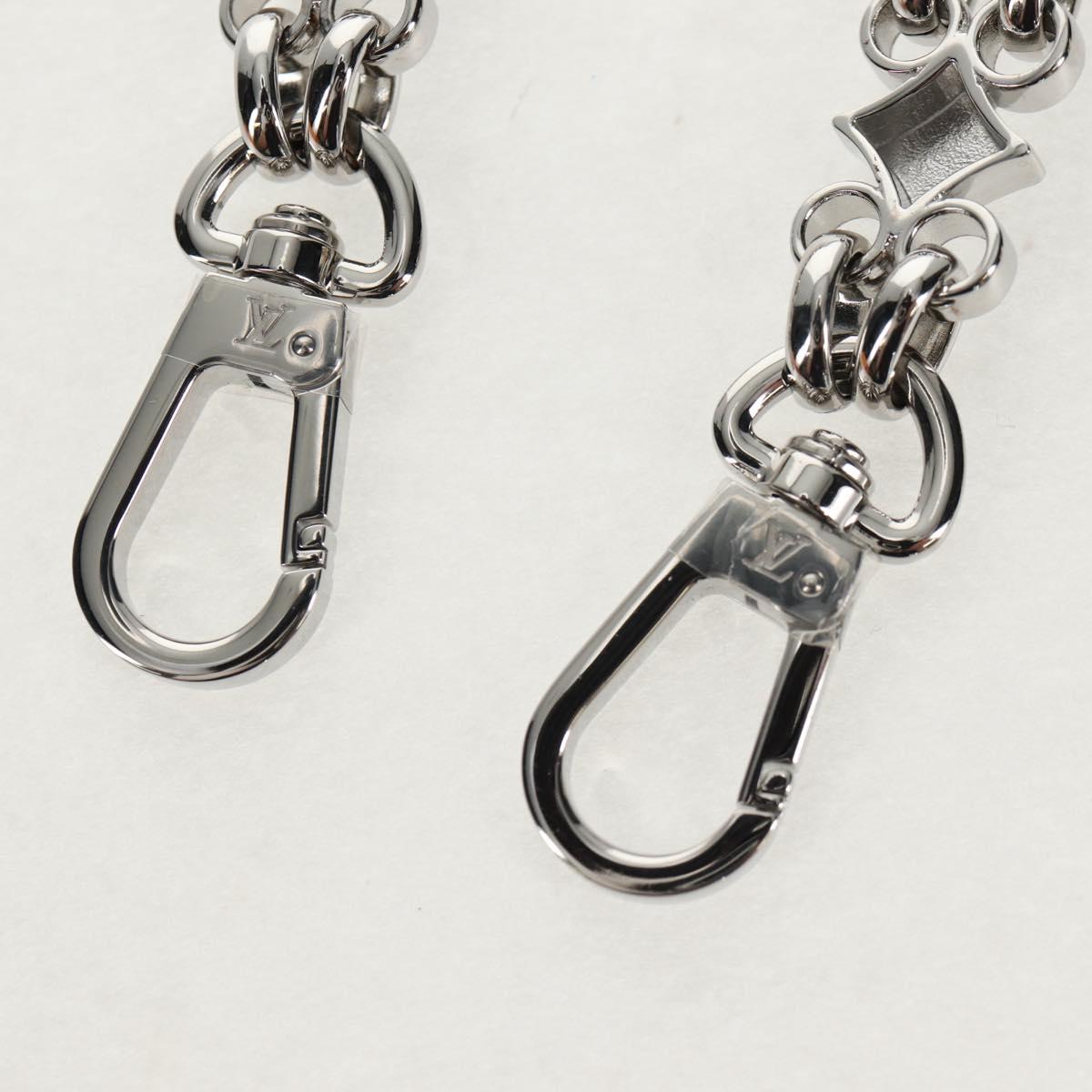 LOUIS VUITTON Chain Strap metal Silver LV Auth 141725M