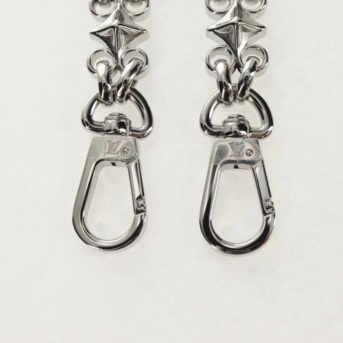 LOUIS VUITTON Chain Strap metal Silver LV Auth 141726M