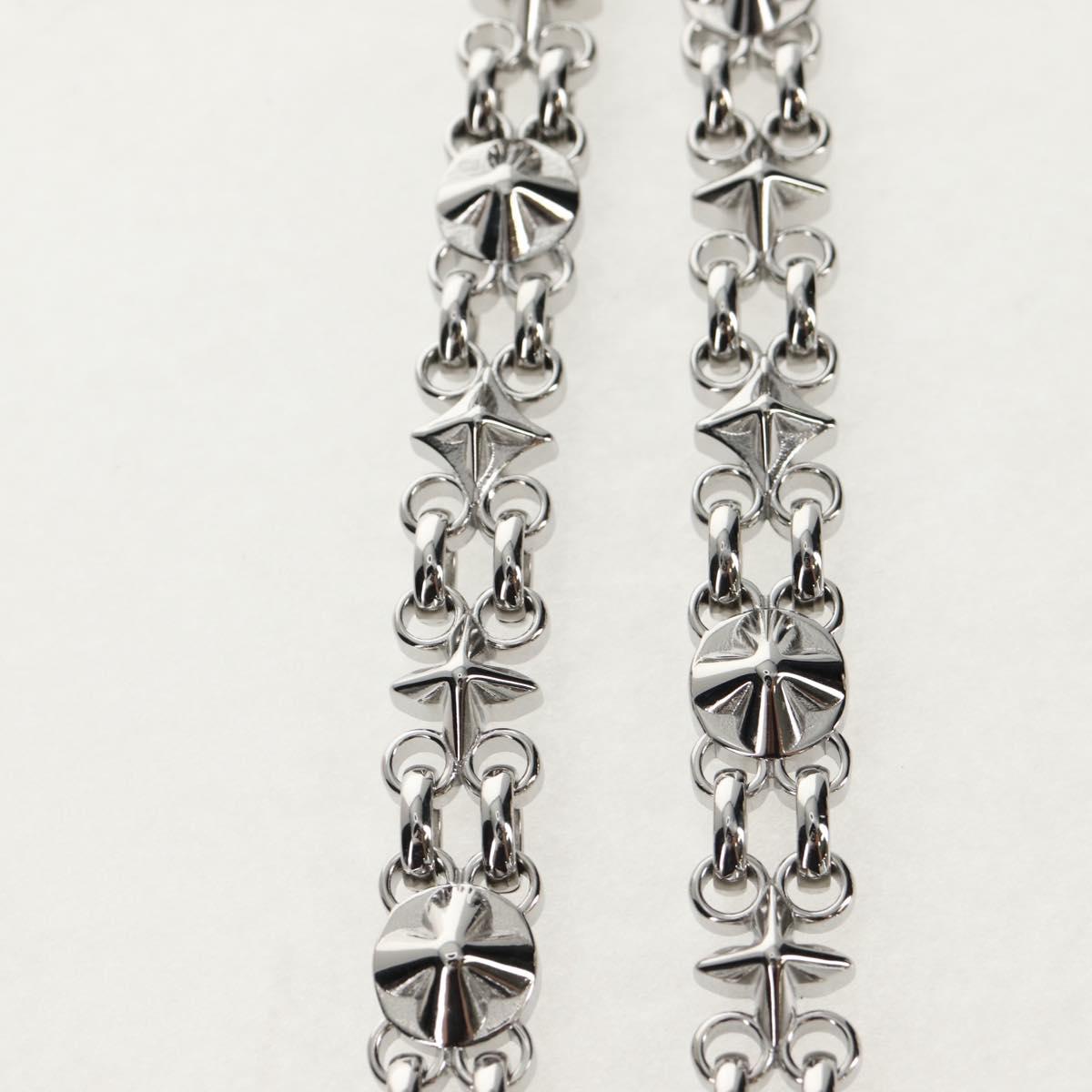 LOUIS VUITTON Chain Strap metal Silver LV Auth 141726M