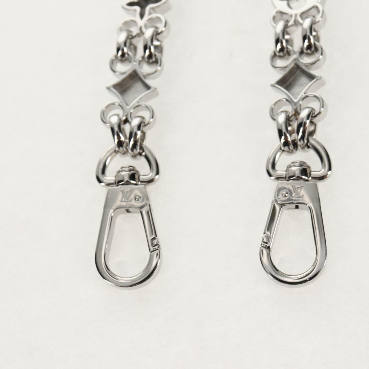 LOUIS VUITTON Chain Strap metal Silver LV Auth 141726M