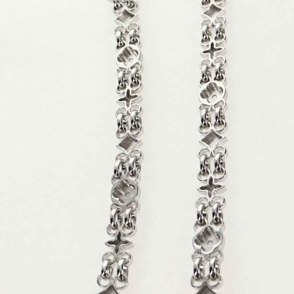 LOUIS VUITTON Chain Strap metal Silver LV Auth 141726M