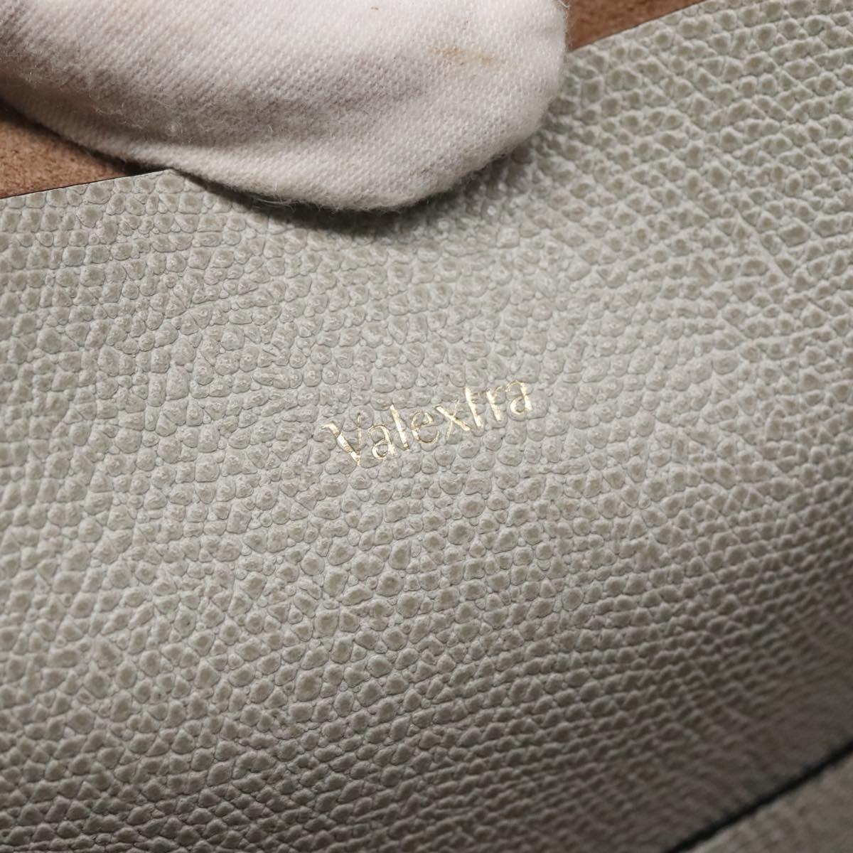 Valextra Tote Bag Leather Light gray Auth 141759