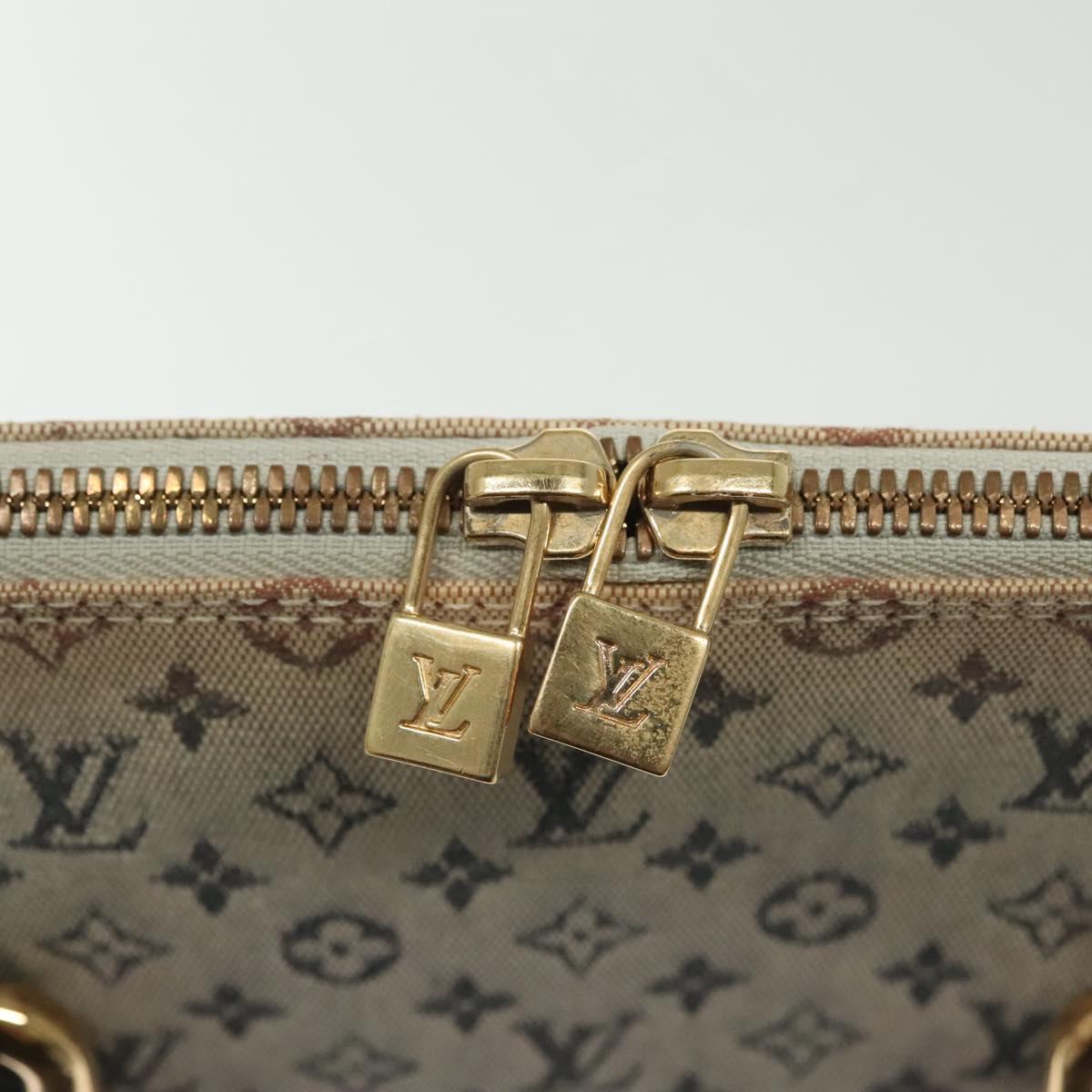 LOUIS VUITTON Monogram Mini Alma Haut Hand Bag Blue M92202 LV Auth 141760