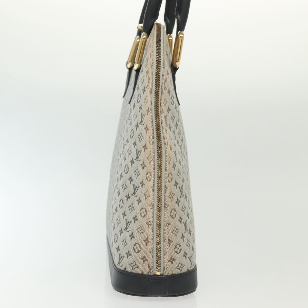 LOUIS VUITTON Monogram Mini Alma Haut Hand Bag Blue M92202 LV Auth 141760