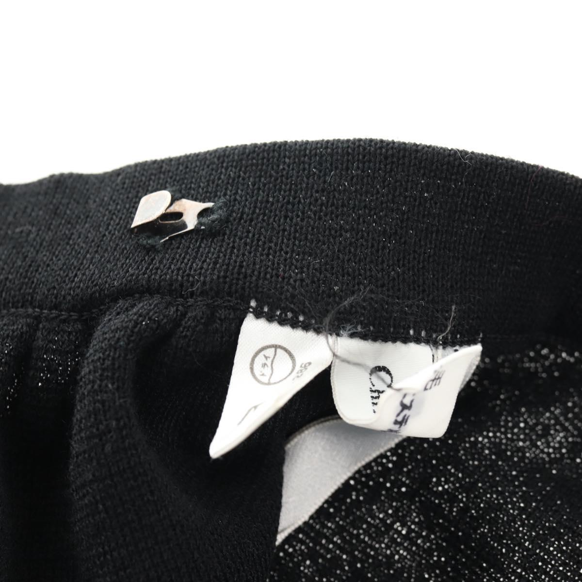 Christian Dior Wrap Skirt Wool Black Auth 141782V