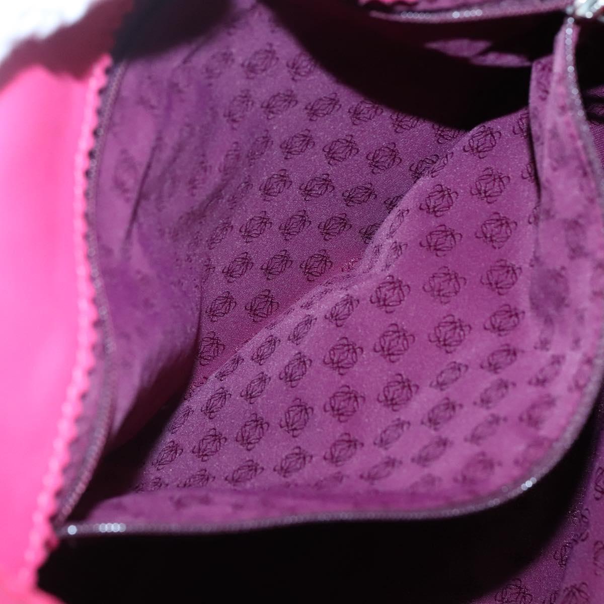 LOEWE Anagram Tote Bag Leather Pink Silver Auth 141784