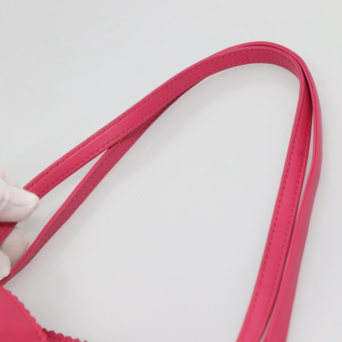 LOEWE Anagram Tote Bag Leather Pink Silver Auth 141784