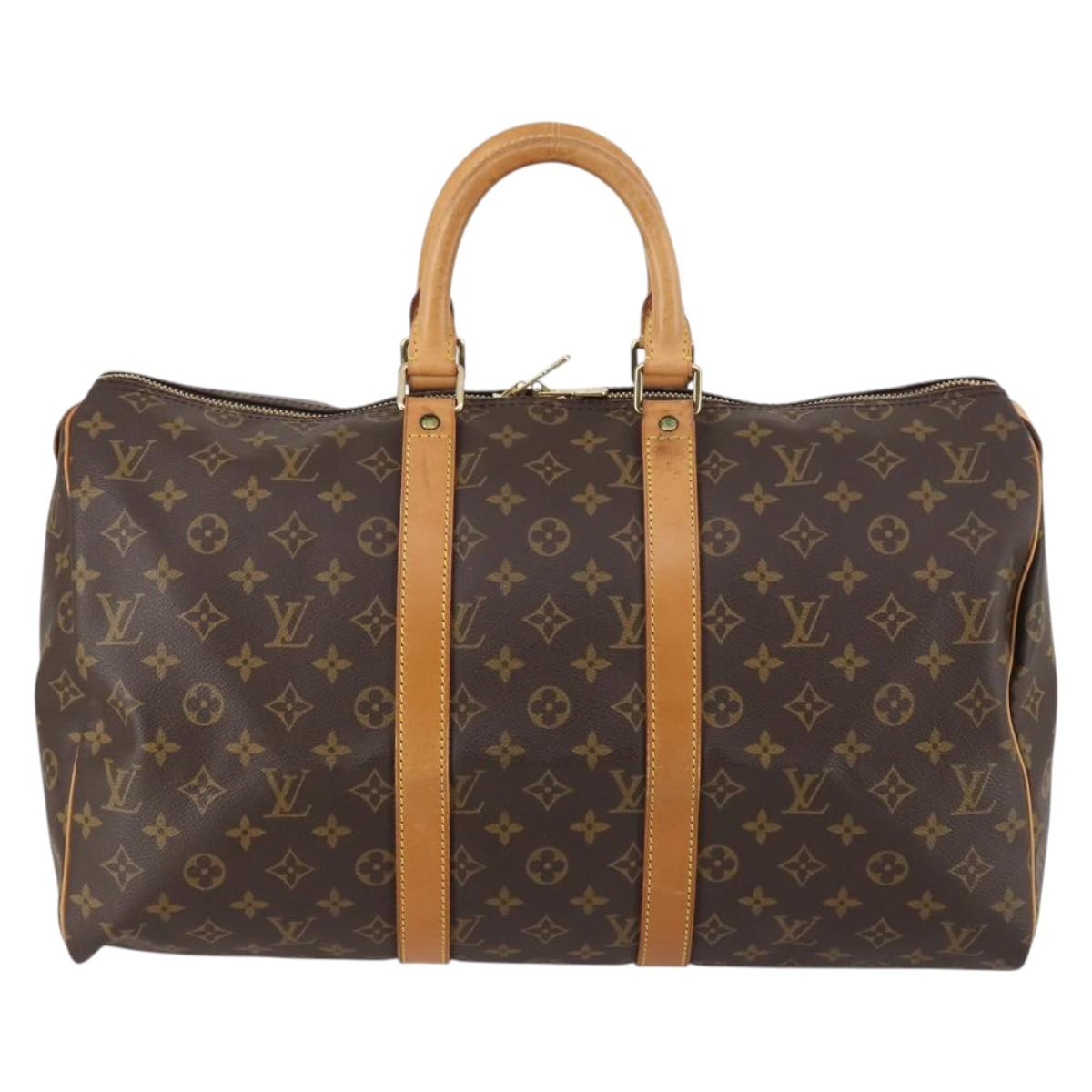LOUIS VUITTON Monogram Keepall 45 Boston Bag M41428 LV Auth 141796