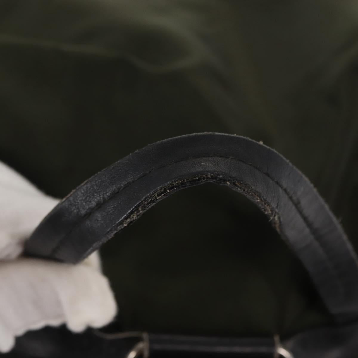 PRADA Backpack Nylon Khaki Silver Auth 141801