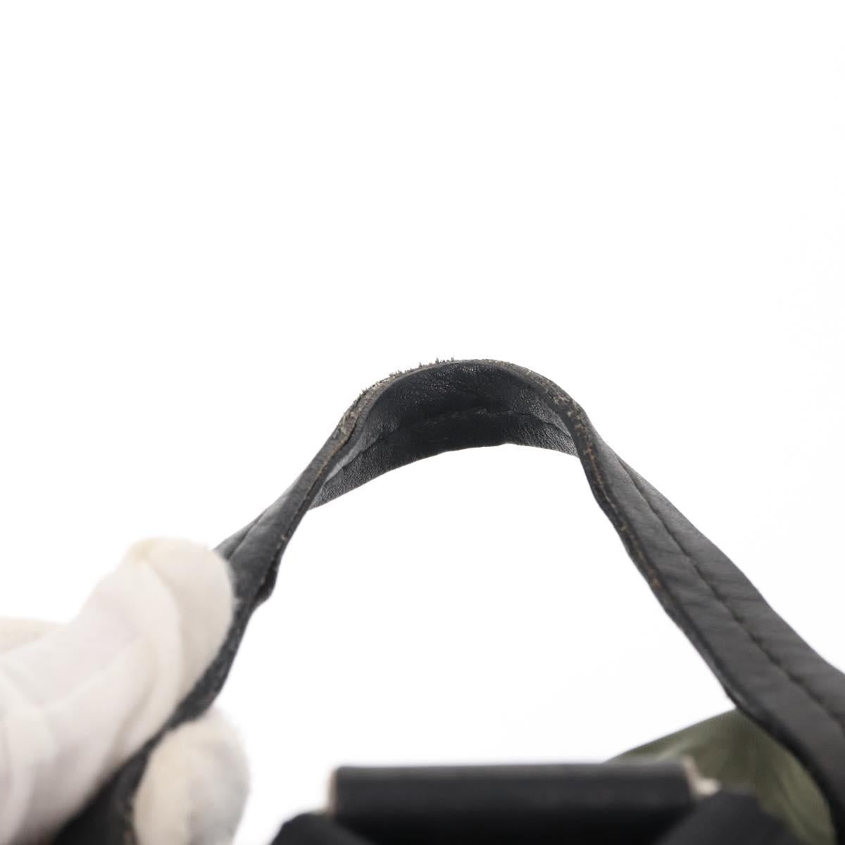 PRADA Backpack Nylon Khaki Silver Auth 141801