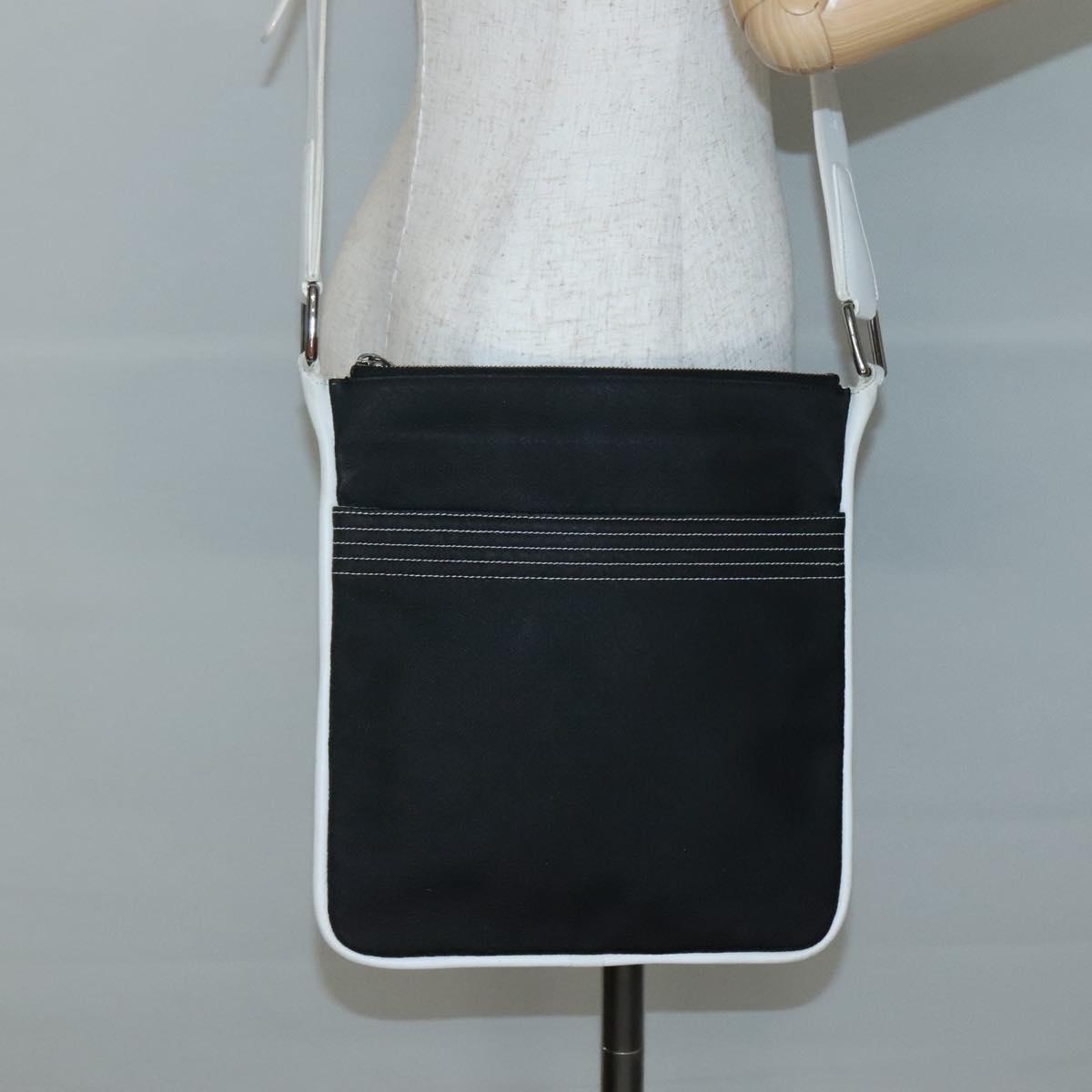 LOEWE Shoulder Bag PVC Black Silver Auth 141812