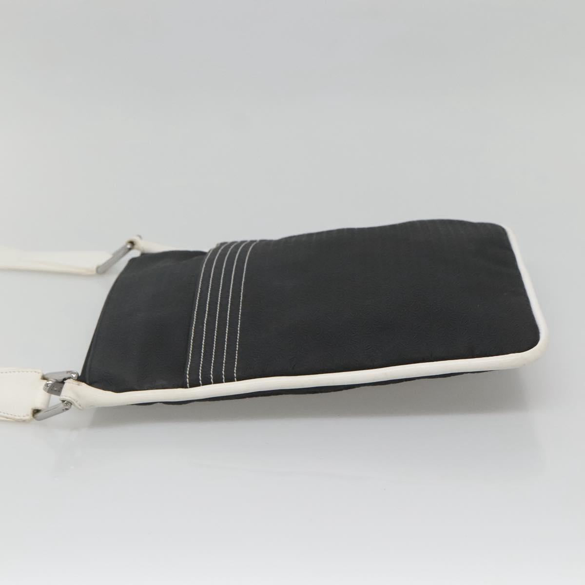LOEWE Shoulder Bag PVC Black Silver Auth 141812