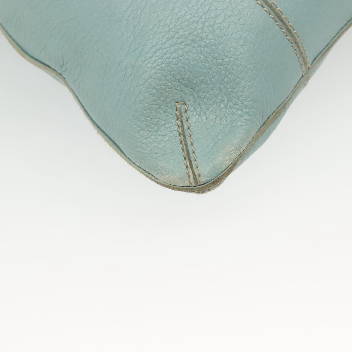 BOTTEGA VENETA Shoulder Bag Leather Light Blue 115778 Auth 141815