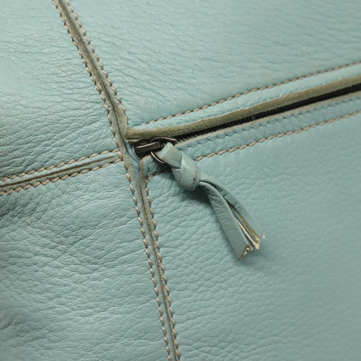 BOTTEGA VENETA Shoulder Bag Leather Light Blue 115778 Auth 141815