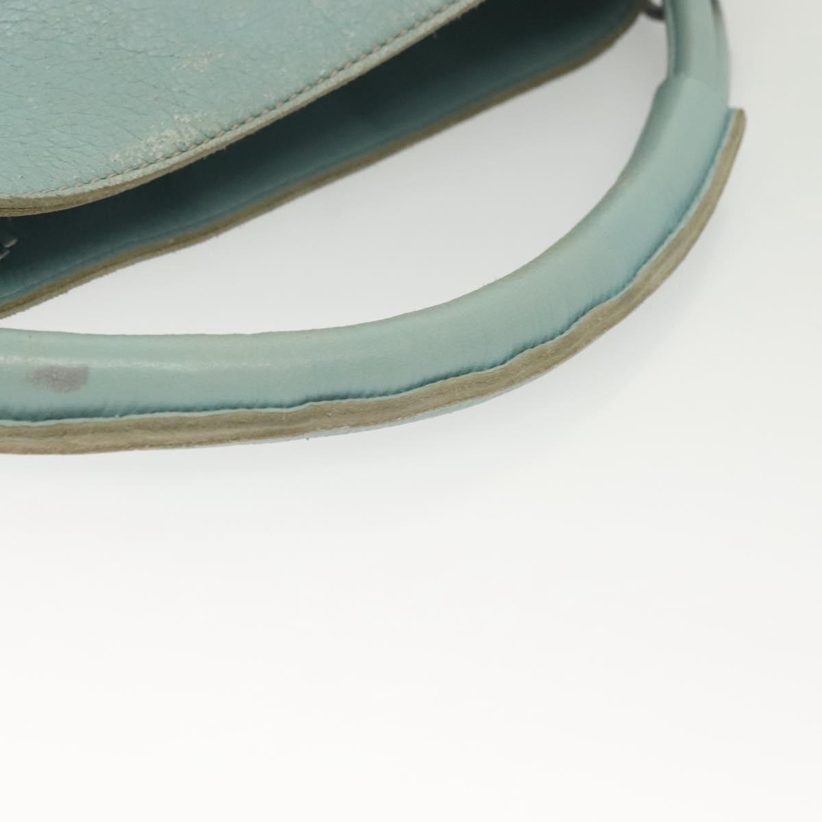 BOTTEGA VENETA Shoulder Bag Leather Light Blue 115778 Auth 141815