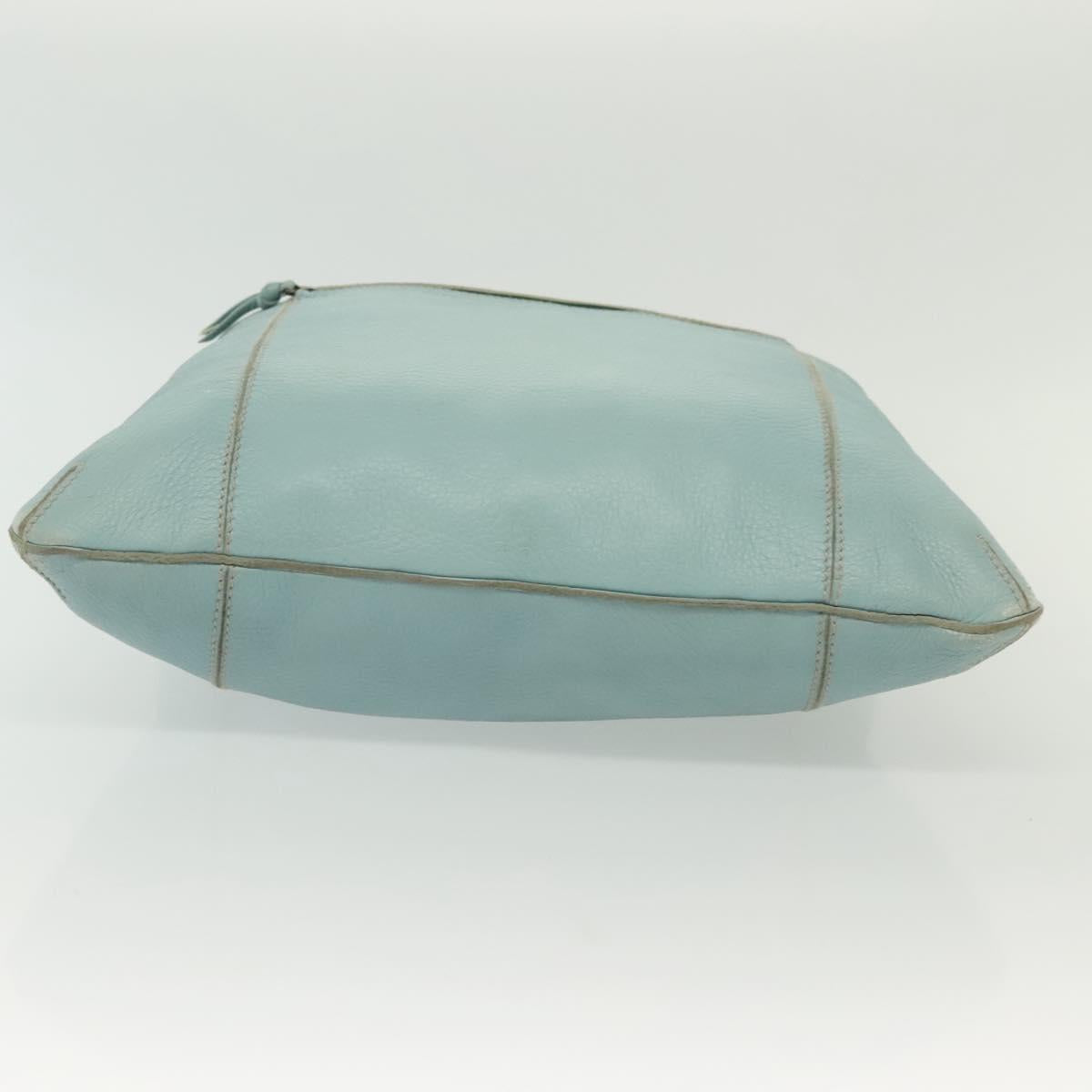 BOTTEGA VENETA Shoulder Bag Leather Light Blue 115778 Auth 141815