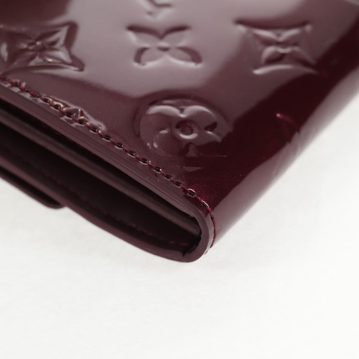 LOUIS VUITTON Vernis Portefeuille Sarah Wallet Rouge Favist M91521 Auth 141830V