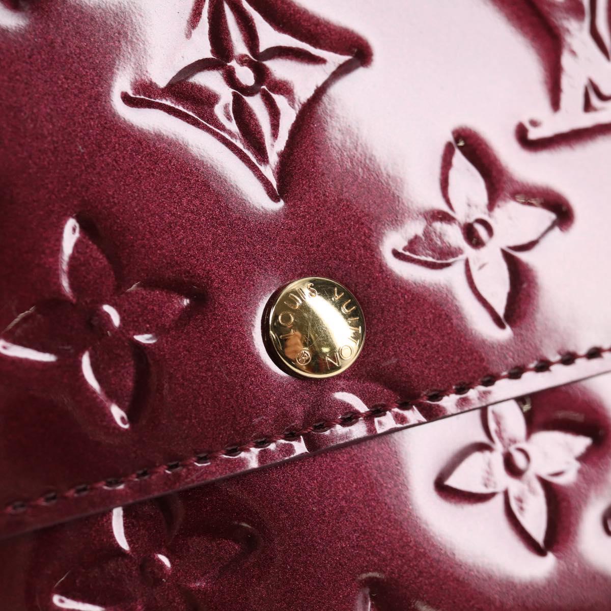 LOUIS VUITTON Vernis Portefeuille Sarah Wallet Rouge Favist M91521 Auth 141830V