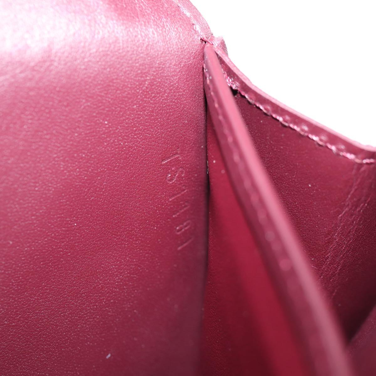 LOUIS VUITTON Vernis Portefeuille Sarah Wallet Rouge Favist M91521 Auth 141830V