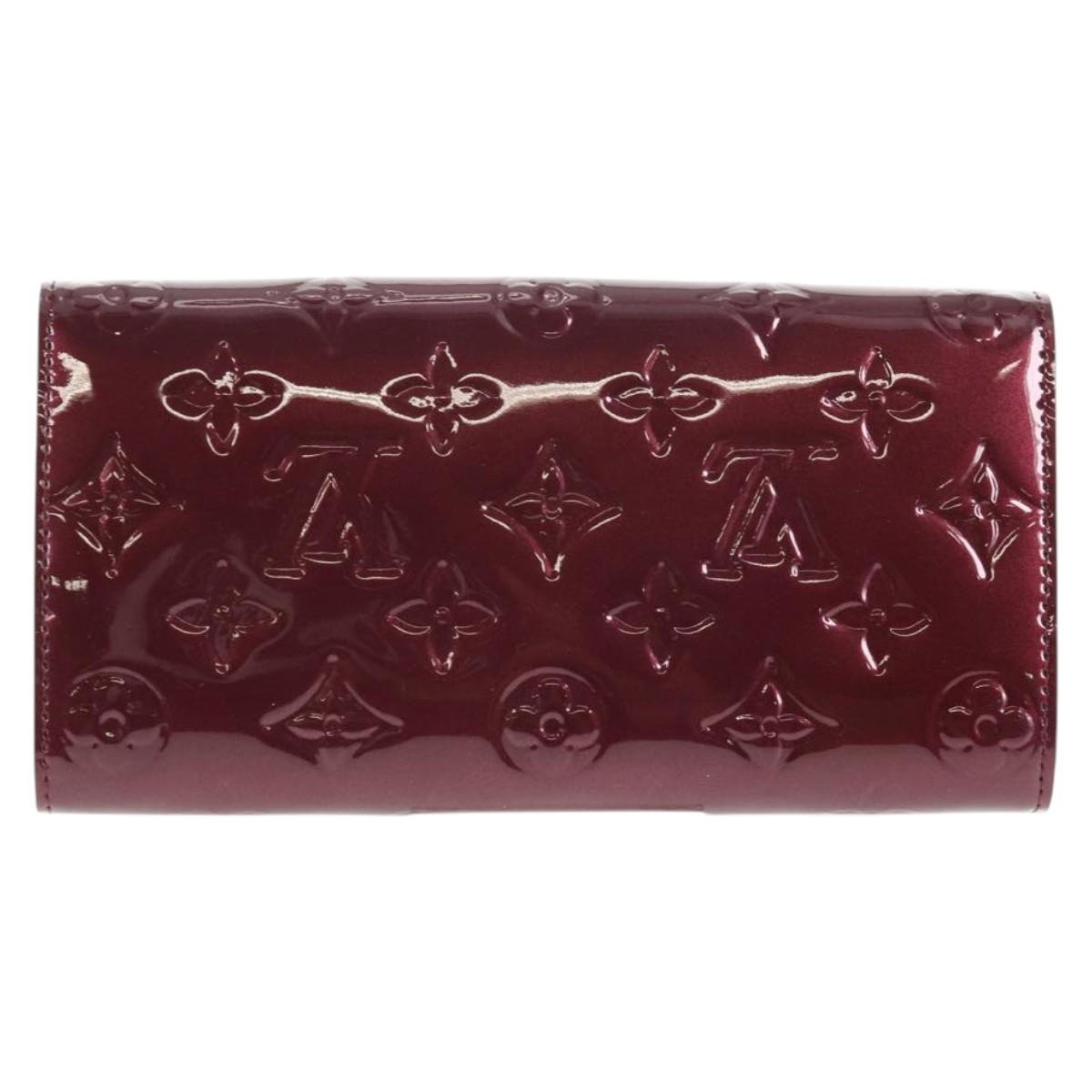 LOUIS VUITTON Vernis Portefeuille Sarah Wallet Rouge Favist M91521 Auth 141830V