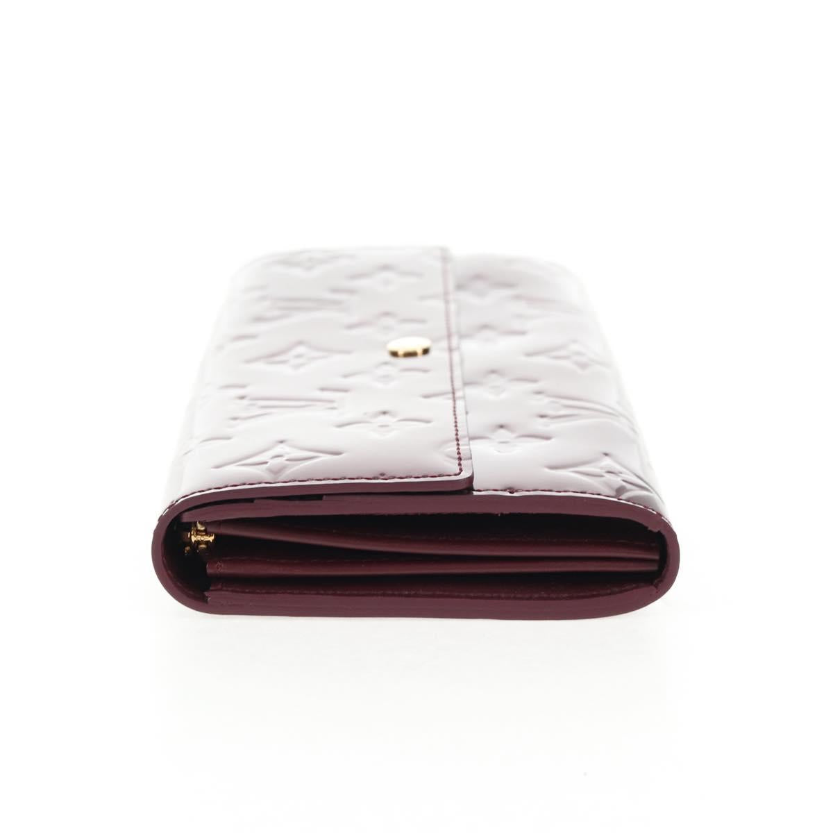 LOUIS VUITTON Vernis Portefeuille Sarah Wallet Rouge Favist M91521 Auth 141830V
