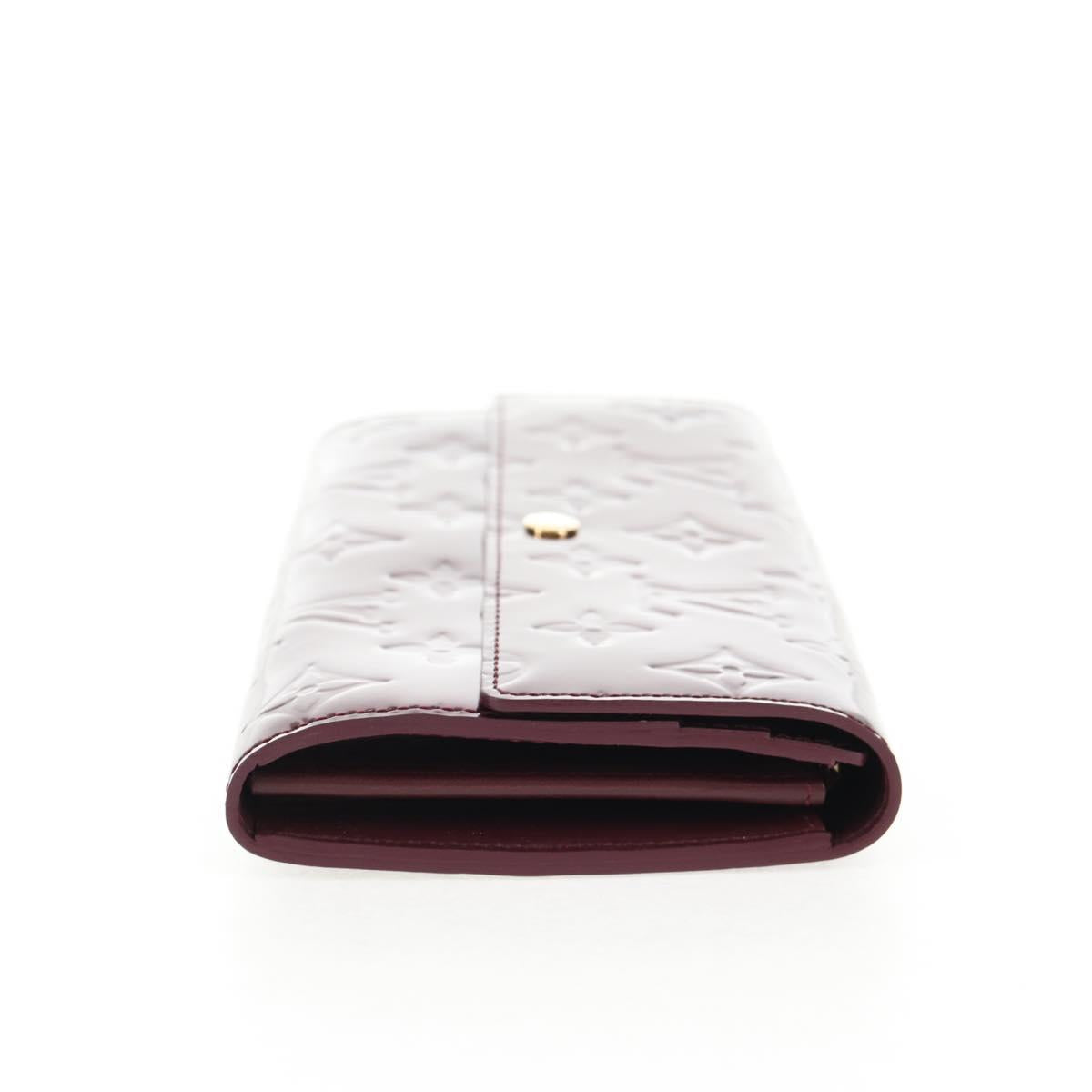 LOUIS VUITTON Vernis Portefeuille Sarah Wallet Rouge Favist M91521 Auth 141830V