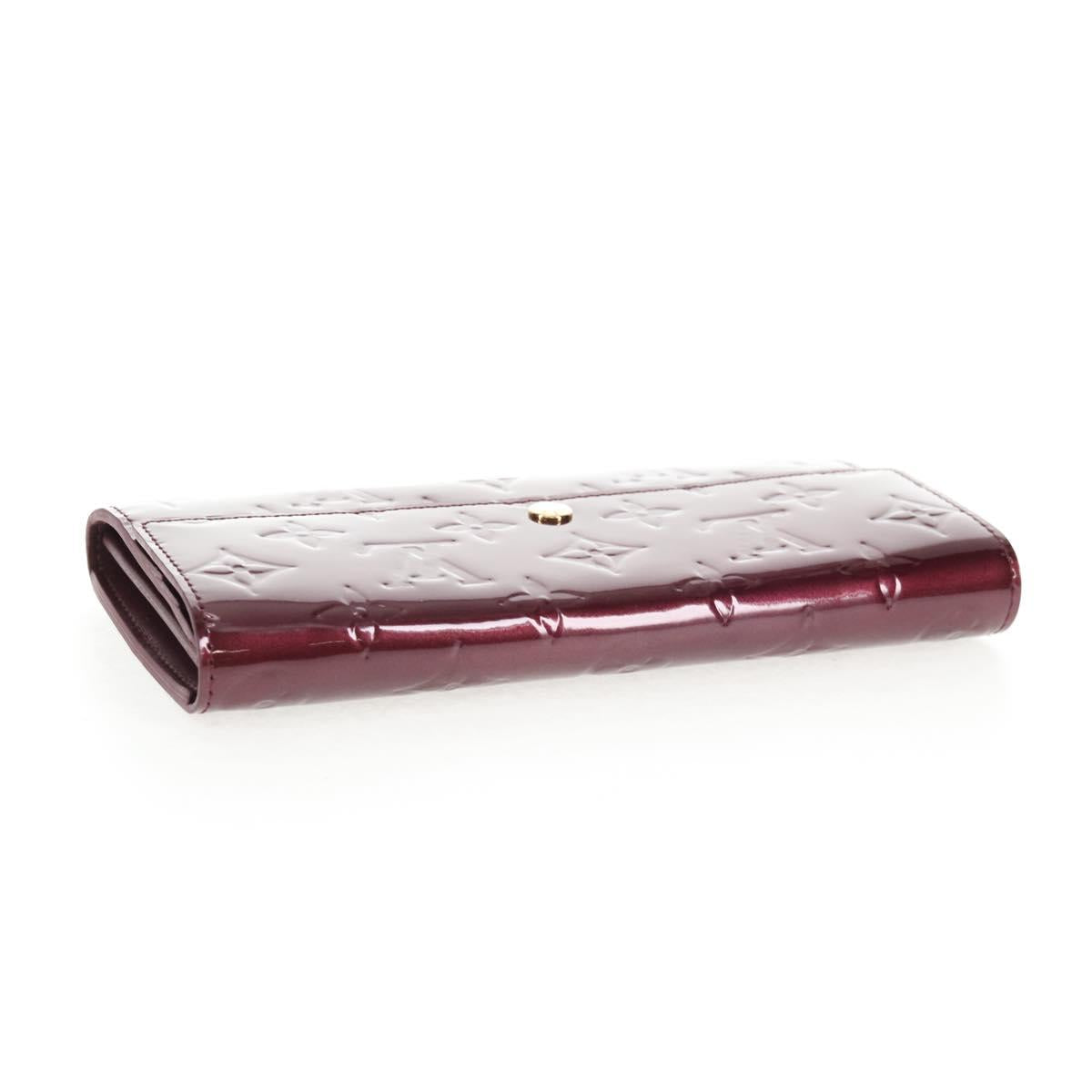 LOUIS VUITTON Vernis Portefeuille Sarah Wallet Rouge Favist M91521 Auth 141830V