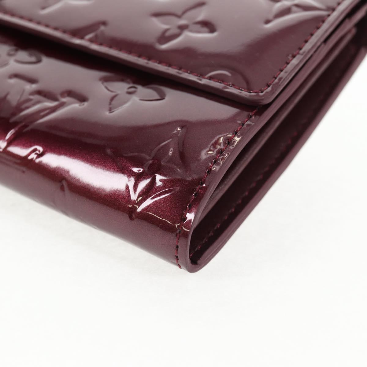 LOUIS VUITTON Vernis Portefeuille Sarah Wallet Rouge Favist M91521 Auth 141830V