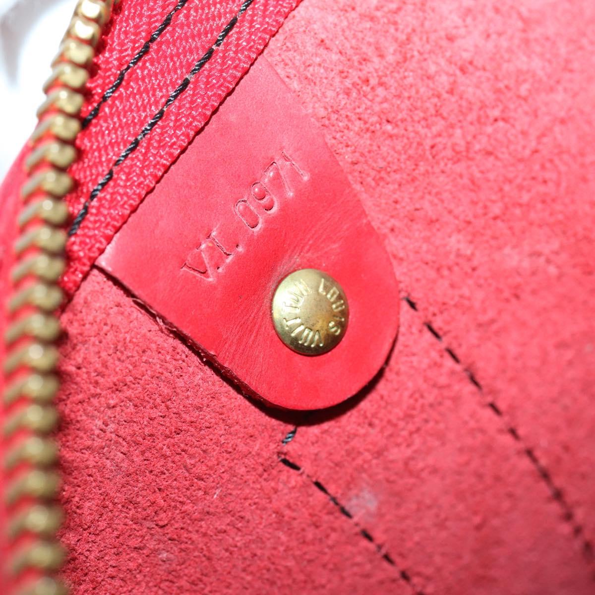 LOUIS VUITTON Epi Keepall 50 Boston Bag Red M42967 LV Auth 141838