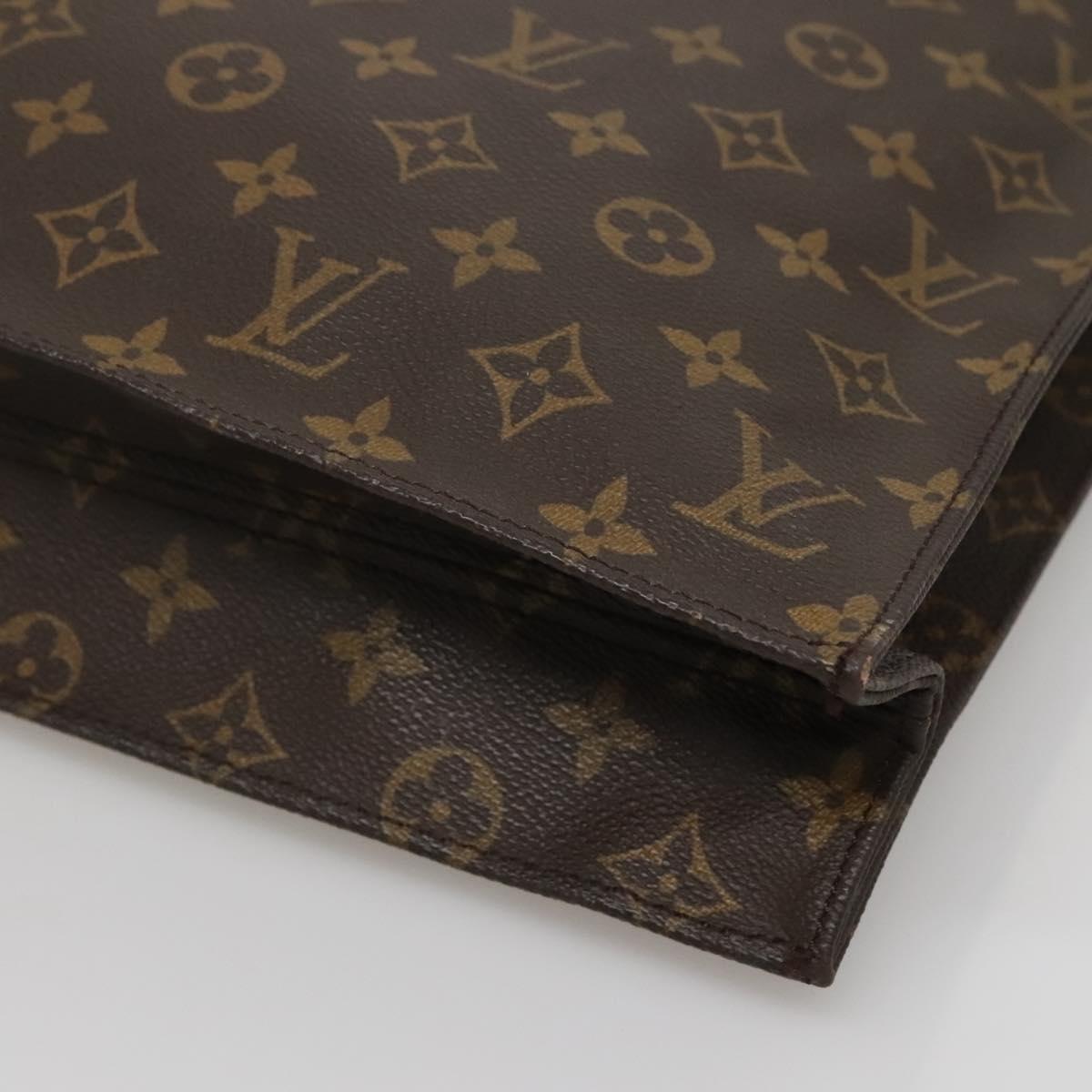LOUIS VUITTON Monogram Sac Plat Hand Bag M51140 LV Auth 141860