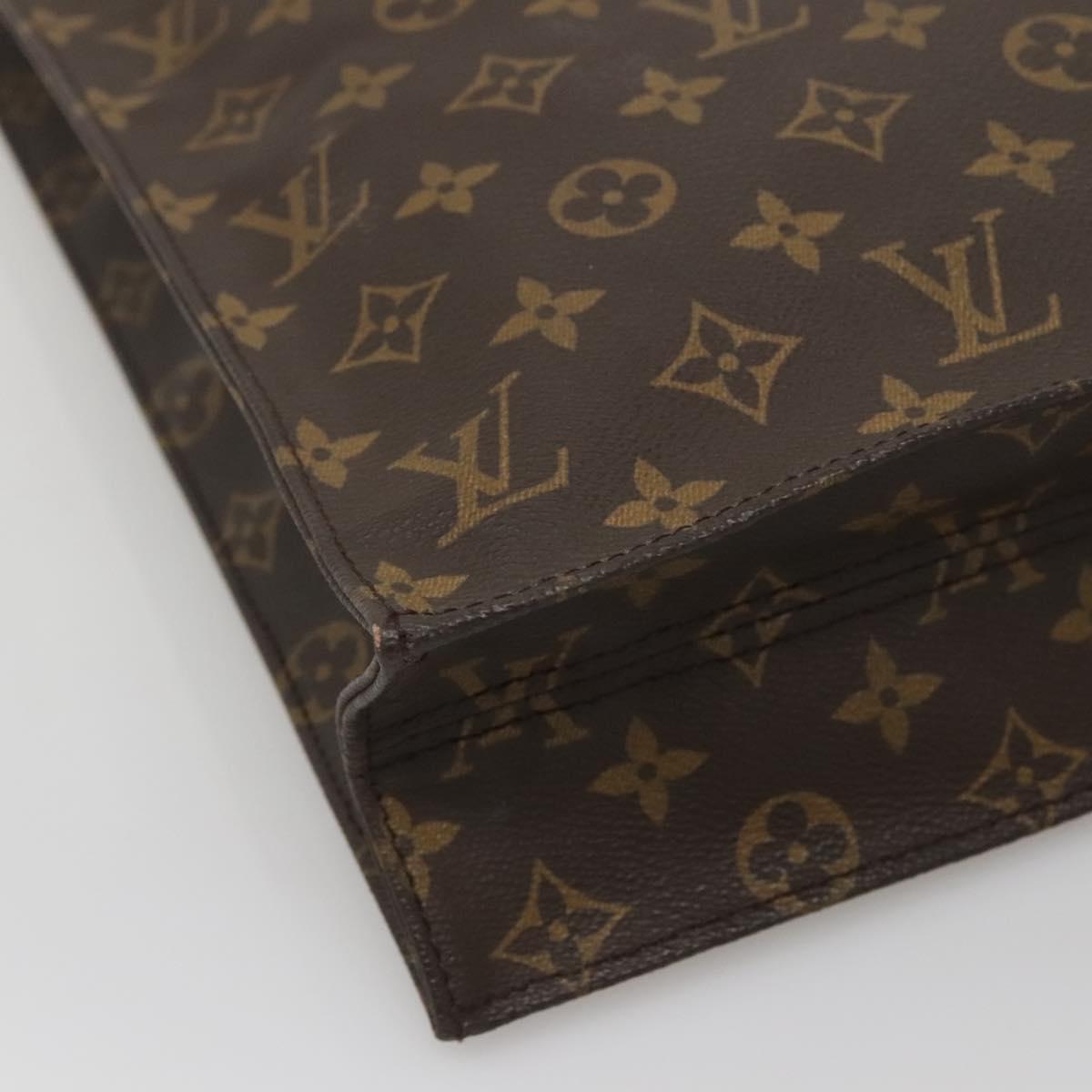 LOUIS VUITTON Monogram Sac Plat Hand Bag M51140 LV Auth 141860