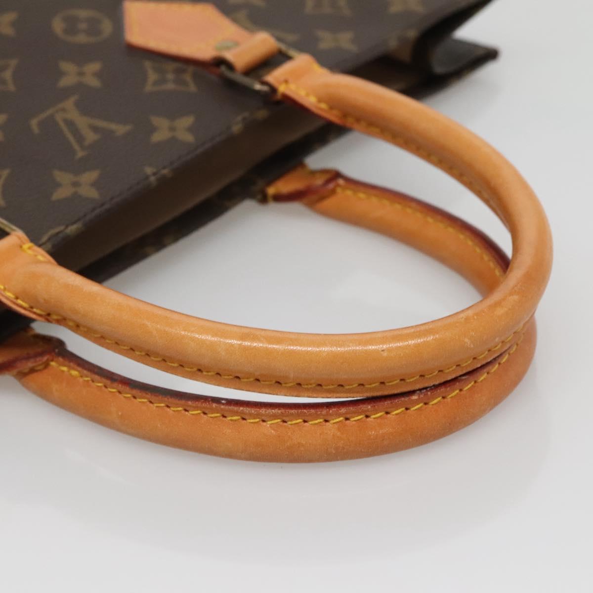 LOUIS VUITTON Monogram Sac Plat Hand Bag M51140 LV Auth 141860