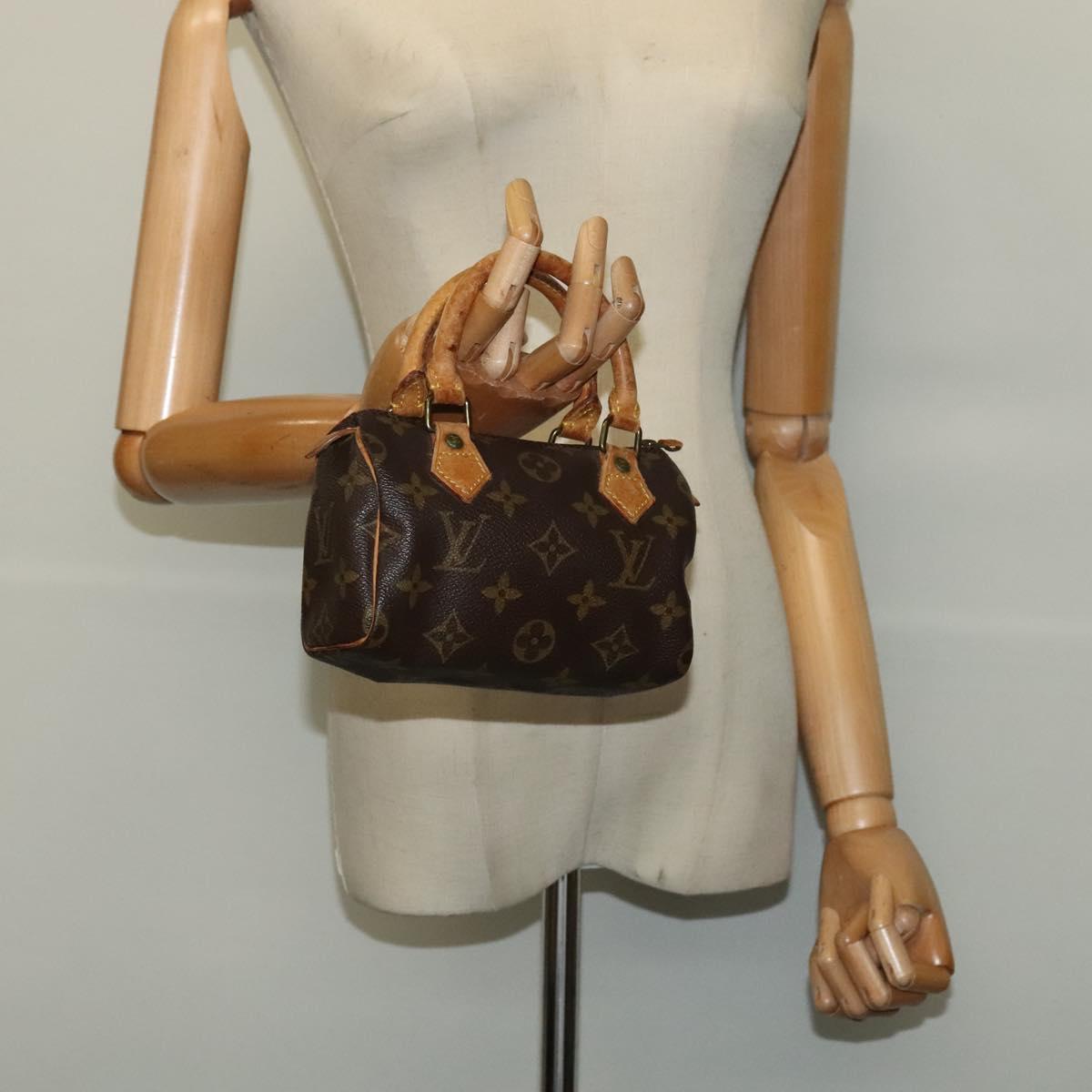 LOUIS VUITTON Monogram Mini Speedy Hand Bag M41534 LV Auth 141863