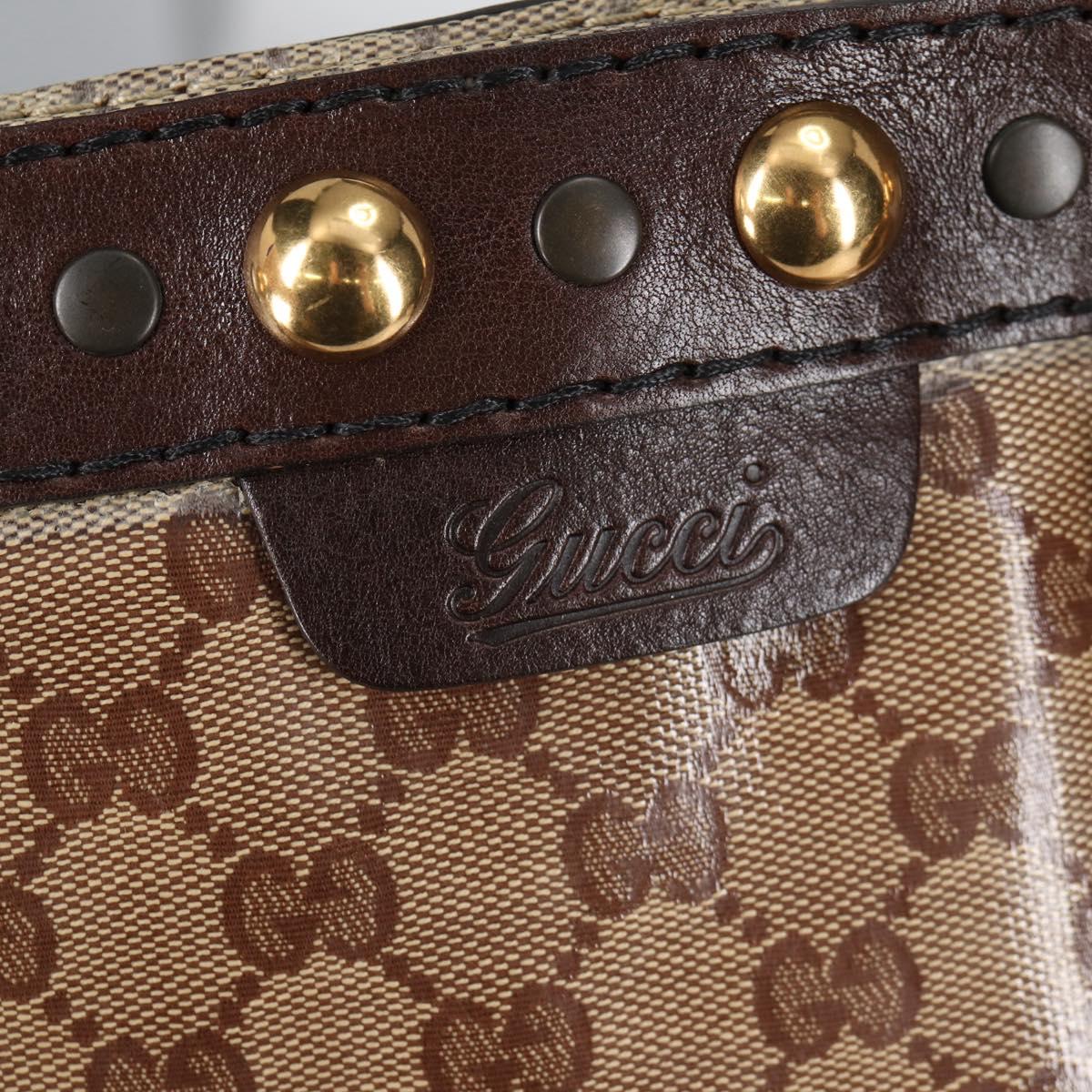 GUCCI Babushka GG Crystal Tote Bag Coated Canvas Gold Beige 208940 Auth 141867V
