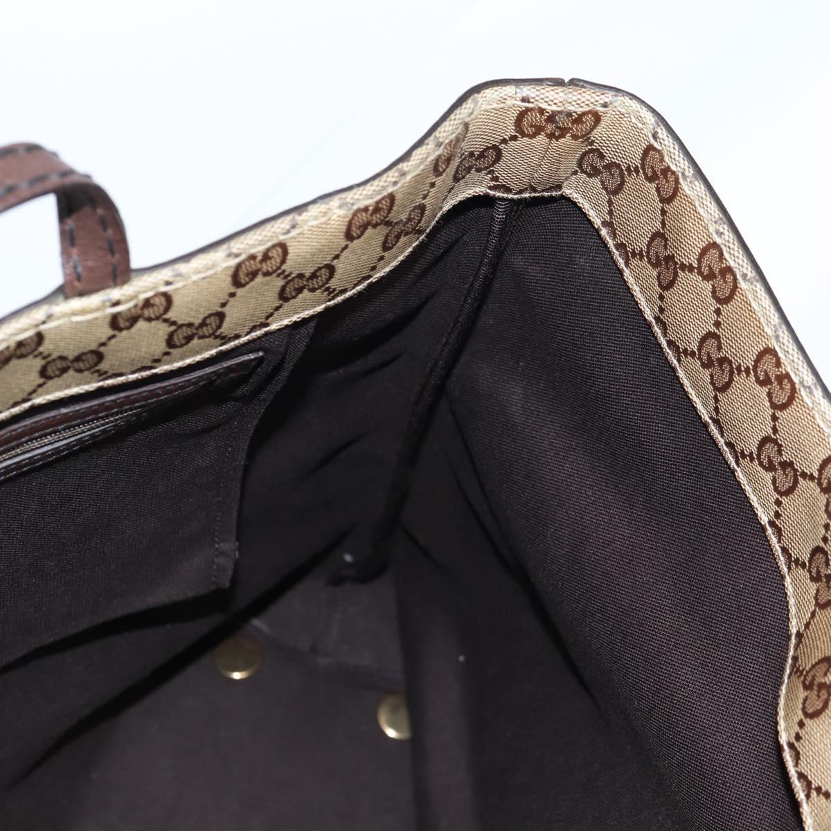 GUCCI Babushka GG Crystal Tote Bag Coated Canvas Gold Beige 208940 Auth 141867V
