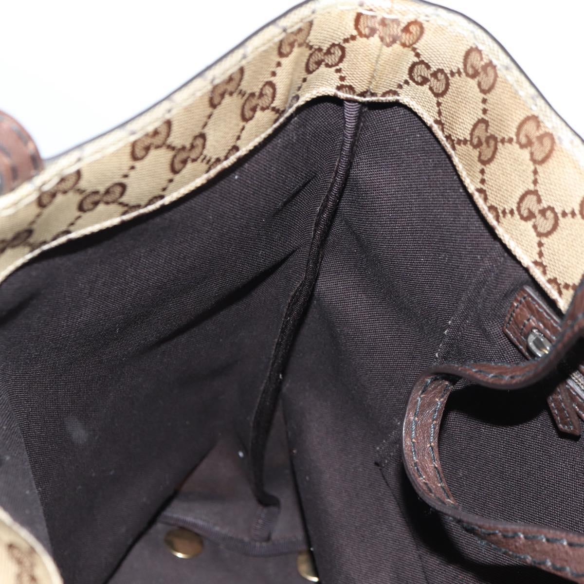 GUCCI Babushka GG Crystal Tote Bag Coated Canvas Gold Beige 208940 Auth 141867V