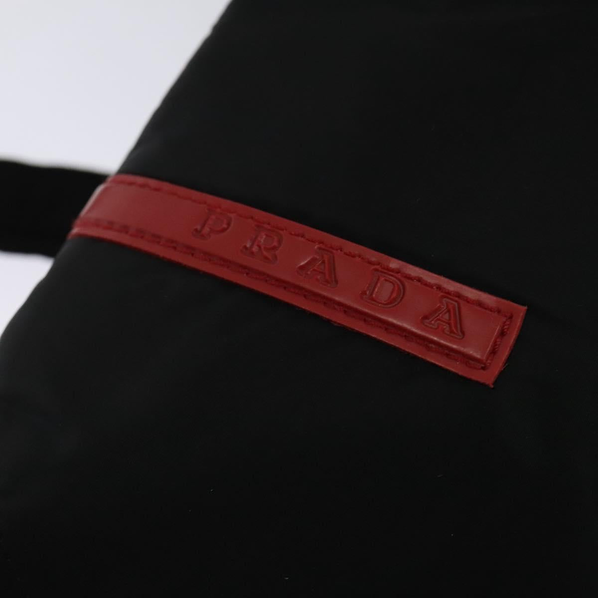 PRADA Sports Backpack Nylon Black Silver Auth 141902