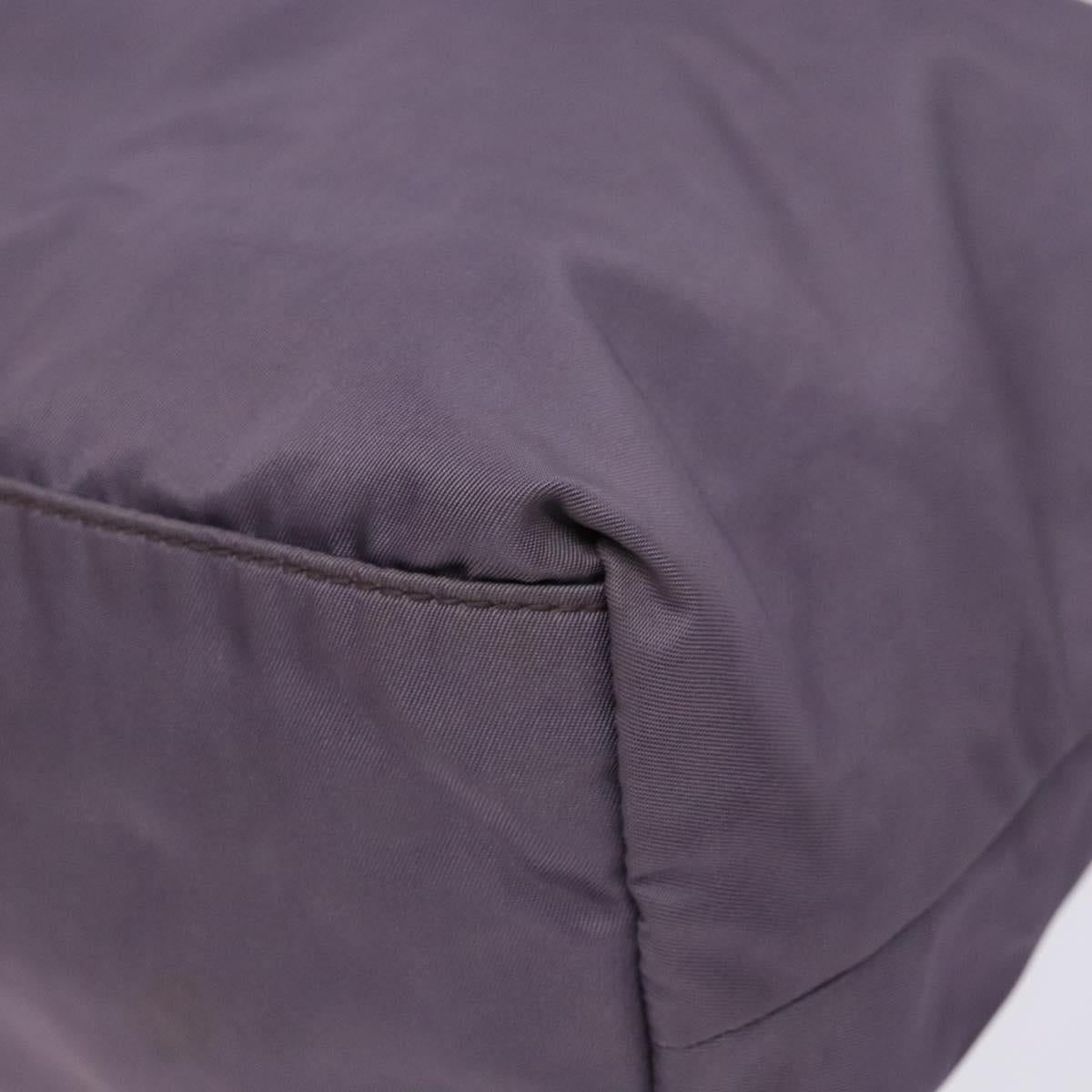 PRADA Tote Bag Nylon Silver Purple Auth 141908