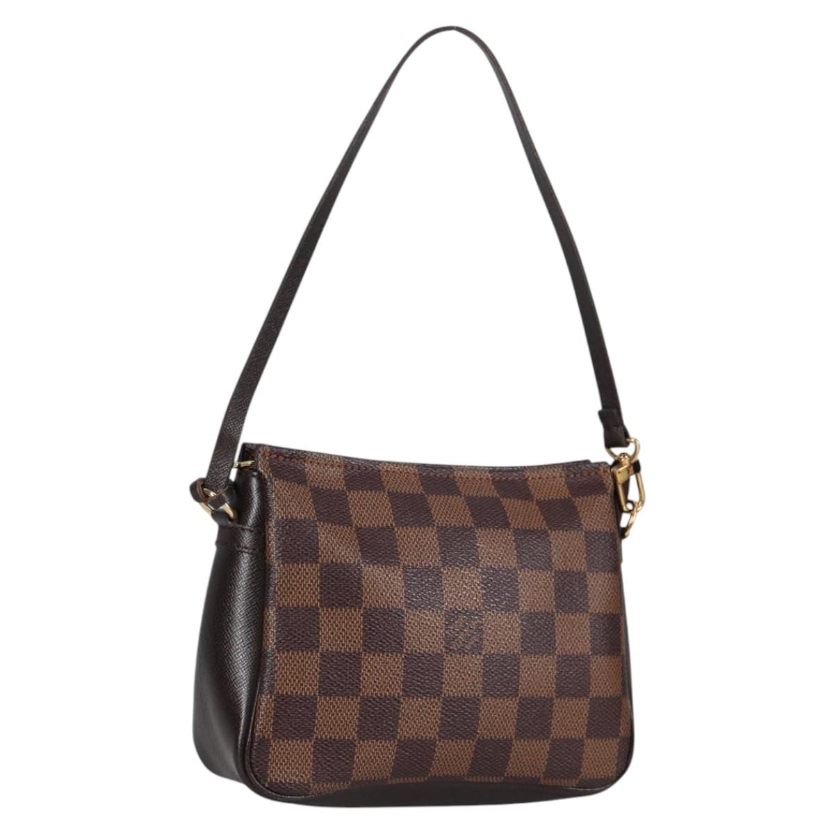 LOUIS VUITTON Damier Ebene Trousse Makeup Pouch N51982 LV Auth 141923V
