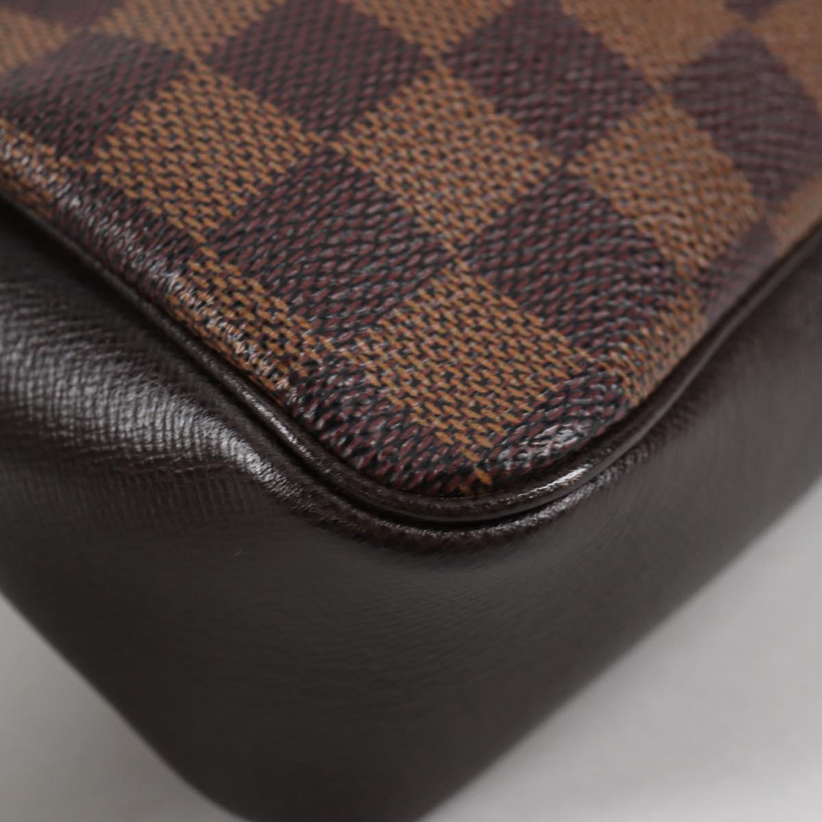 LOUIS VUITTON Damier Ebene Trousse Makeup Pouch N51982 LV Auth 141923V